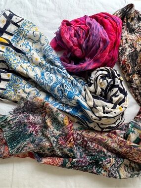 Assorted Women's Fashion Scarves - Multicolor Lightweight Wraps